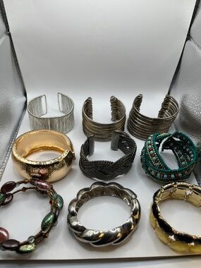Mixed Metal and Beaded Women's Bracelet Collection